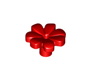 LEGO Red Flower with Squared Petals (without Reinforcement) (4367 / 32606)