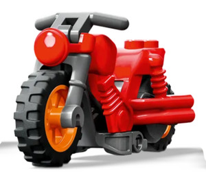 LEGO rouge Flywheel Bike avec Orange Arrière Roue