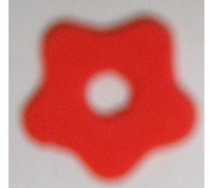 LEGO Red Foam Part Scala  Flower Small 3 x 3 with Center Hole