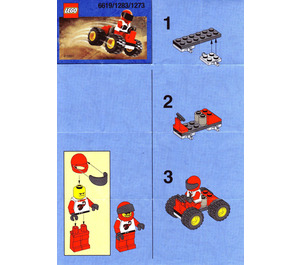 LEGO Rood Vier Wiel Driver 1273 Instructions