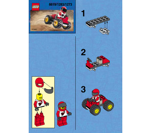LEGO Rood Vier Wiel Driver 1283 Instructions