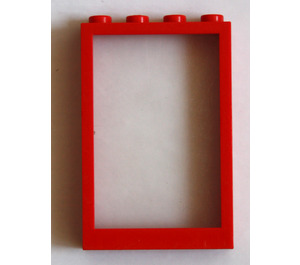 LEGO Rojo Frame 1 x 4 x 5 with Transparent Glass