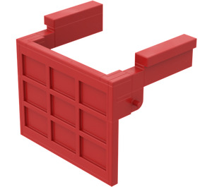 LEGO Red Garage Door with Hinge Ping on Counterweights