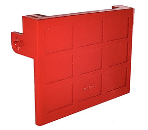 LEGO Red Garage Door with LEGO Logo Embossed