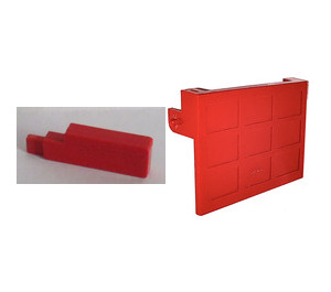 LEGO Red Garage Door with LEGO Logo Embossed Assembly