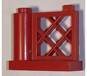 LEGO Red Gate Base 1 x 3 x 2 with Gate