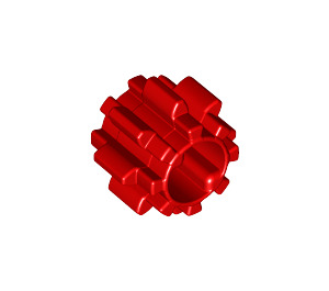 LEGO rot Ausrüstung mit 8 Zähne Breit, gekerbt und ohne Reibung (11955)