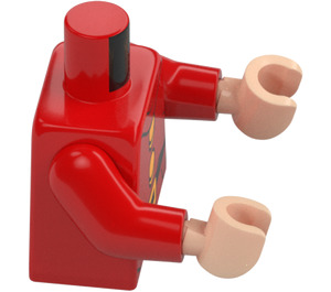 LEGO Rood Grumpy Minifiguur Torso (973 / 76382)