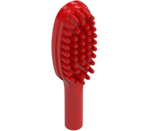 LEGO Rojo Hairbrush con mango corto (10 mm) (3852)