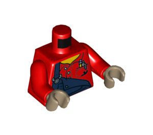 LEGO rot Harl Hubbs Minifig Torso (973 / 76382)