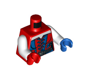 LEGO rot Harley Quinn im rot und Blau Outfit Minifig Torso (973 / 76382)