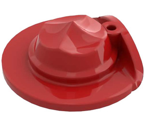 LEGO Red Hat with Wide Flat Brim with Side Turned Up (30167)