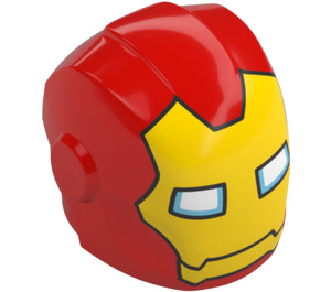 LEGO Rød Hjelm med Glatt Front med Iron Mann Juniors Maske (28631 / 106849)