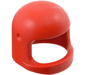 LEGO Red Helmet with Thick Chinstrap and Visor Dimples