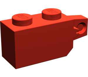 LEGO rouge Charnière Brique 1 x 2 Verrouillage avec Single Finger (Verticale) sur Fin (30364 / 51478)