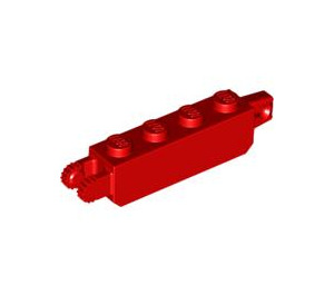 LEGO Red Hinge Brick 1 x 4 Locking Double (30387)