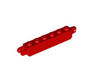 LEGO Rood Scharnier Steen 1 x 6 Vergrendelings Dubbele (30388 / 53914)