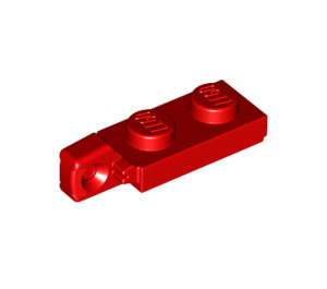 LEGO Red Hinge Plate 1 x 2 Locking with Single Finger on End Vertical with Bottom Groove (44301)