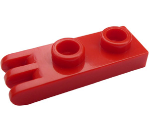 LEGO Rouge Charnière assiette 1 x 2 avec 3 Les doigts et tenons creux (4275)