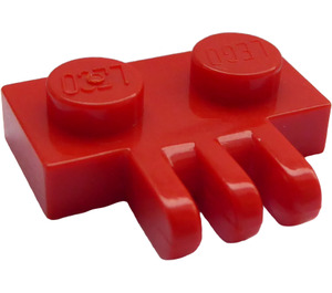 LEGO Red Hinge Plate 1 x 2 with 3 Stubs (2452)