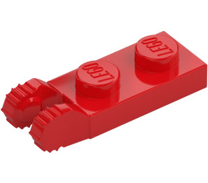 LEGO Red Hinge Plate 1 x 2 with Locking Fingers without Groove (44302 / 54657)