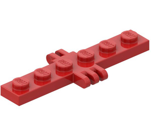 LEGO Rot Scharnier Platte 1 x 6 mit 2 und 3 Stummel (4507)