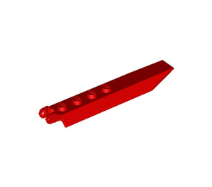 LEGO rouge Charnière assiette 1 x 8 avec Angled Côté Extensions (Assiette carrée en dessous) (14137 / 50334)