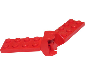 LEGO Rot Hinge Plate 2 x 4 with Articulated Joint Assembly