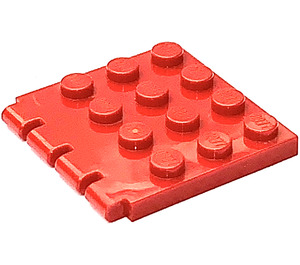 LEGO Rood Scharnier Plaat 4 x 4 Voertuig Dak (4213 / 30001)