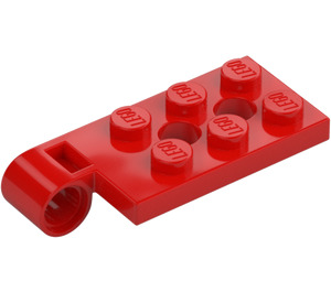 LEGO Rojo Bisagra Placa Parte superior 2 x 4 con 6 Espigas y 2 agujeros de pasadores (43045)