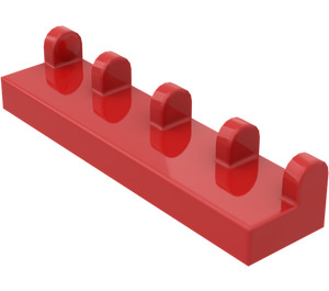 LEGO Röd Gångjärn Bricka 1 x 4 (4625)