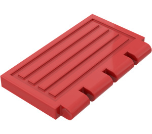 LEGO Red Hinge Tile 2 x 4 with Ribs (2873)