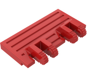 LEGO Rood Scharnier Trein Gate 2 x 4 Vergrendelings Dual 2 Vingers zonder verstevigingen achter (92092)