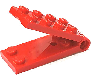 LEGO Czerwony Hinged Talerz 2 x 4 (3149)