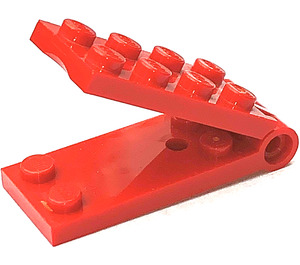 LEGO rouge Hinged assiette 2 x 4 (3149)