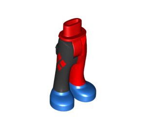 LEGO Rood Heup met Pants met Rood en Zwart Poten en Blauw Shoes (16985)