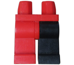 LEGO rouge Les hanches avec rouge Droite Jambe et Noir La gauche Jambe (3815 / 73200)