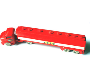 LEGO Rood HO Mercedes Tanker met 'ESSO' Patroon en Dubbele As