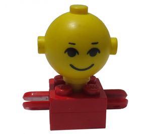 LEGO Red Homemaker Figure with Yellow Head