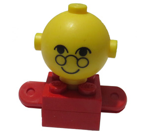 LEGO Red Homemaker Figure with Yellow Head and Glasses