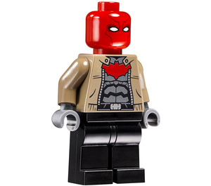 LEGO Rojo Capucha con Tostado oscuro Chaqueta Minifigura