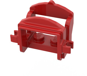 LEGO Red Horse Saddle with Two Clips (4491 / 18306)