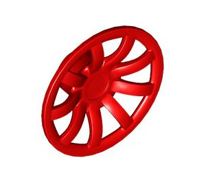 LEGO Red Hub Cap with Curved Bars (62701)