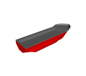 LEGO Red Hull 14 x 51 x 6 with Dark Stone Gray Top (62791 / 62792)