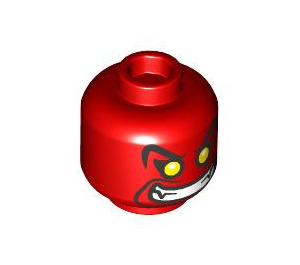 LEGO Red Jafar as the Genie Minifigure Head (Recessed Solid Stud) (3274 / 103460)