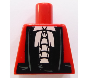 LEGO Rood Judge Torso zonder armen (973)