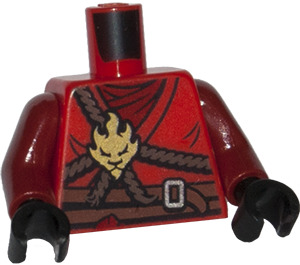 LEGO Rot Kai Torso mit Gürtel (973 / 76382)