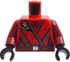 LEGO Rot Kai Torso mit Ninjago Deko und Rot Tunic (973 / 76382)