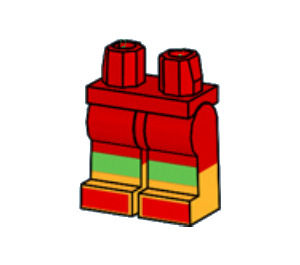 LEGO Rood Knuckles Minifiguur Heupen en benen (73200)