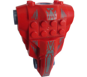 LEGO Rood Groot Figuur Torso - Santis Patroon (47477)